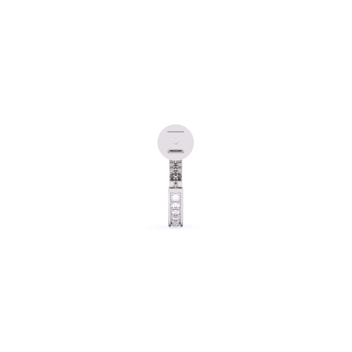 Charming Round Diamond Hoop Earrings